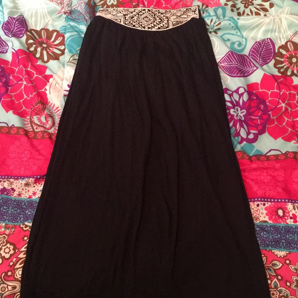 Black maxi skirt